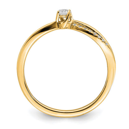 14k Yellow Gold First Promise 1/8 Ct. Lab Grown Diamond VS/SI+ G+ Petite Engagement Ring