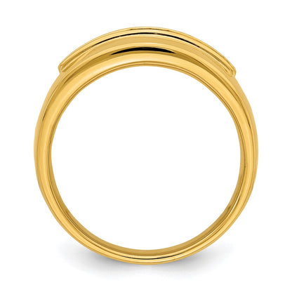 0.23ct. CZ Solid Real 14k Men's Wedding Band Ring