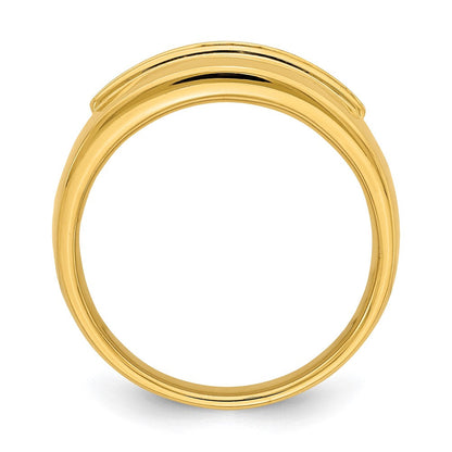0.23ct. CZ Solid Real 14k Men's Wedding Band Ring
