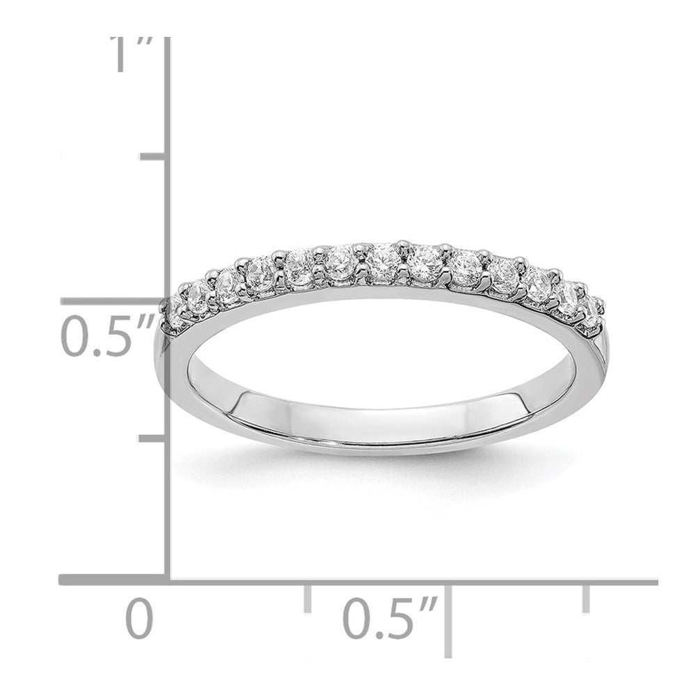 0.26ct. CZ Solid Real 14k White Gold Wedding Wedding Band Ring