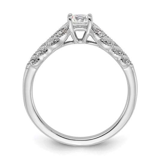 10K White Gold Lab Grown Diamond VS/SI+ G+ Engagement Ring