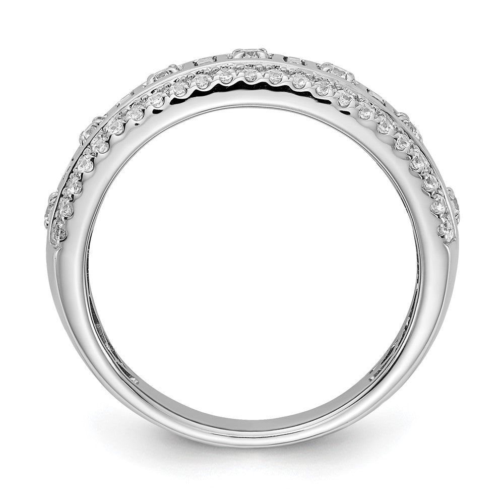 0.50ct. CZ Solid Real 14k White Gold Wedding Band Ring