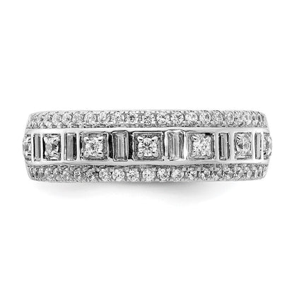 0.50ct. CZ Solid Real 14k White Gold Wedding Band Ring