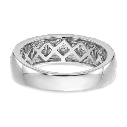 0.50ct. CZ Solid Real 14k White Gold Wedding Band Ring