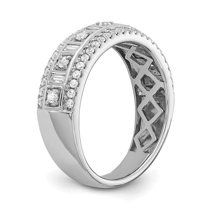 0.50ct. CZ Solid Real 14k White Gold Wedding Band Ring
