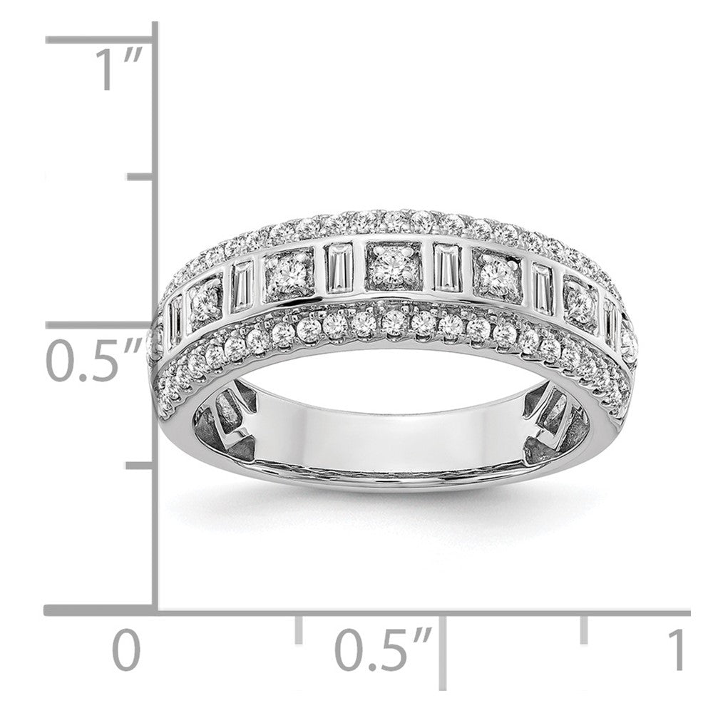 0.50ct. CZ Solid Real 14k White Gold Wedding Band Ring