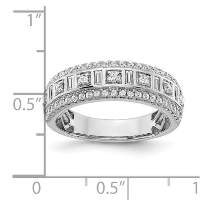 0.50ct. CZ Solid Real 14k White Gold Wedding Band Ring