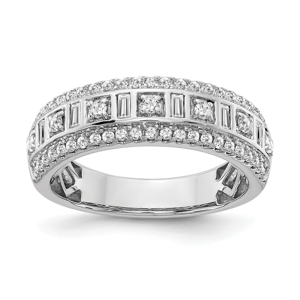 0.50ct. CZ Solid Real 14k White Gold Wedding Band Ring