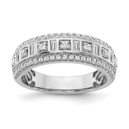 0.50ct. CZ Solid Real 14k White Gold Wedding Band Ring