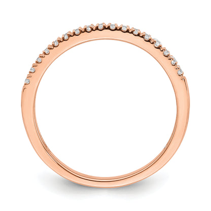 Pure Serenity 14k Rose Gold 1/6 Ct. Lab Grown Diamond VS/SI+ G+ Wedding Band Ring