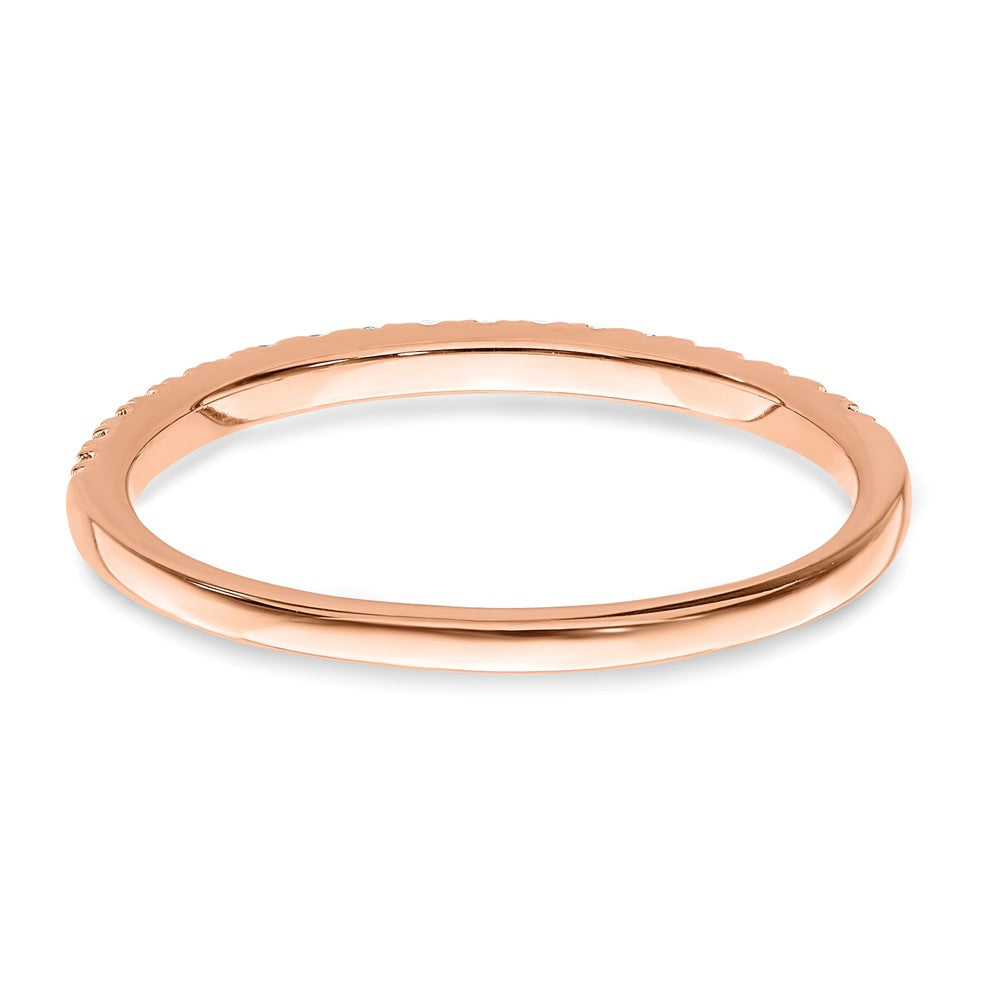 Pure Serenity 14k Rose Gold 1/6 Ct. Lab Grown Diamond VS/SI+ G+ Wedding Band Ring