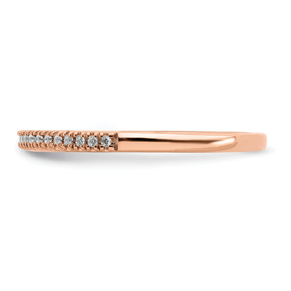 Pure Serenity 14k Rose Gold 1/15 Ct. Lab Grown Diamond VS/SI+ G+ Wedding Band Ring