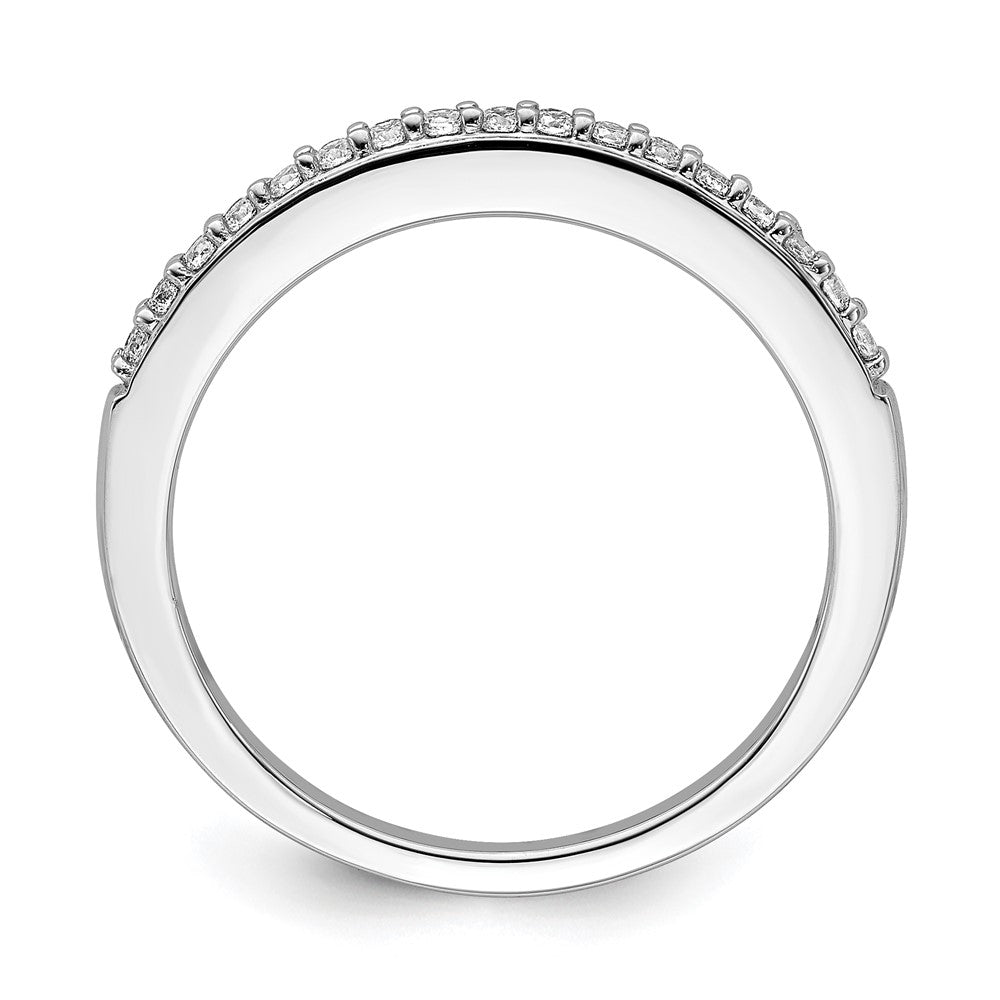 0.17ct. CZ Solid Real 14k White Gold Wedding Wedding Band Ring