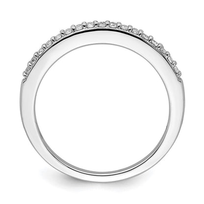 0.17ct. CZ Solid Real 14k White Gold Wedding Wedding Band Ring