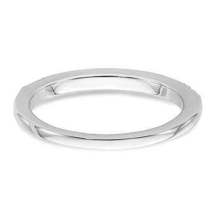 0.17ct. CZ Solid Real 14k White Gold Wedding Wedding Band Ring