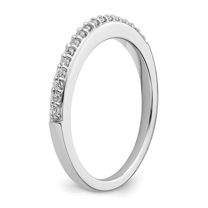 0.17ct. CZ Solid Real 14k White Gold Wedding Wedding Band Ring