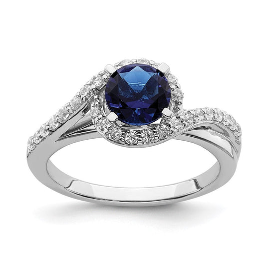 1.00ct. CZ Solid Real 14k White Gold Halo Engagement Ring