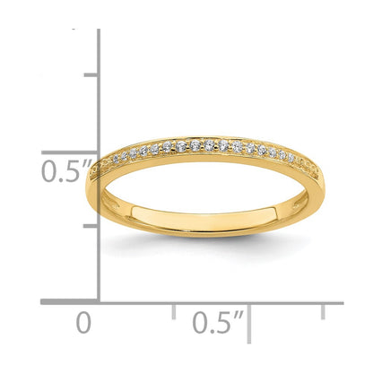 10k Yellow Gold 1/15 Ct. Lab Grown Diamond VS/SI+ G+ Complete Wedding Band