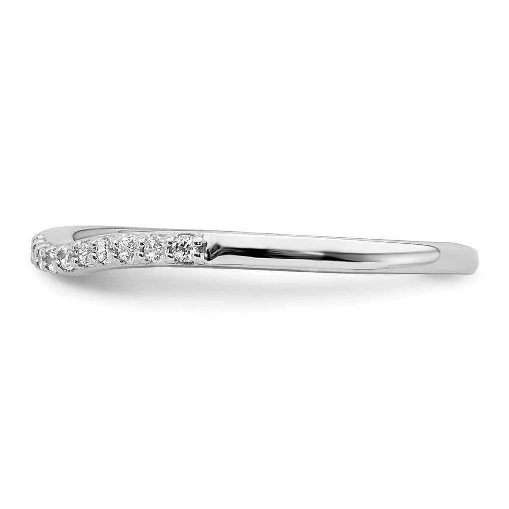 10k White Gold 1/10 Ct. Lab Grown Diamond VS/SI+ G+ Complete Wedding Band