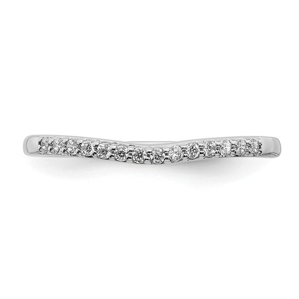 10k White Gold 1/10 Ct. Lab Grown Diamond VS/SI+ G+ Complete Wedding Band