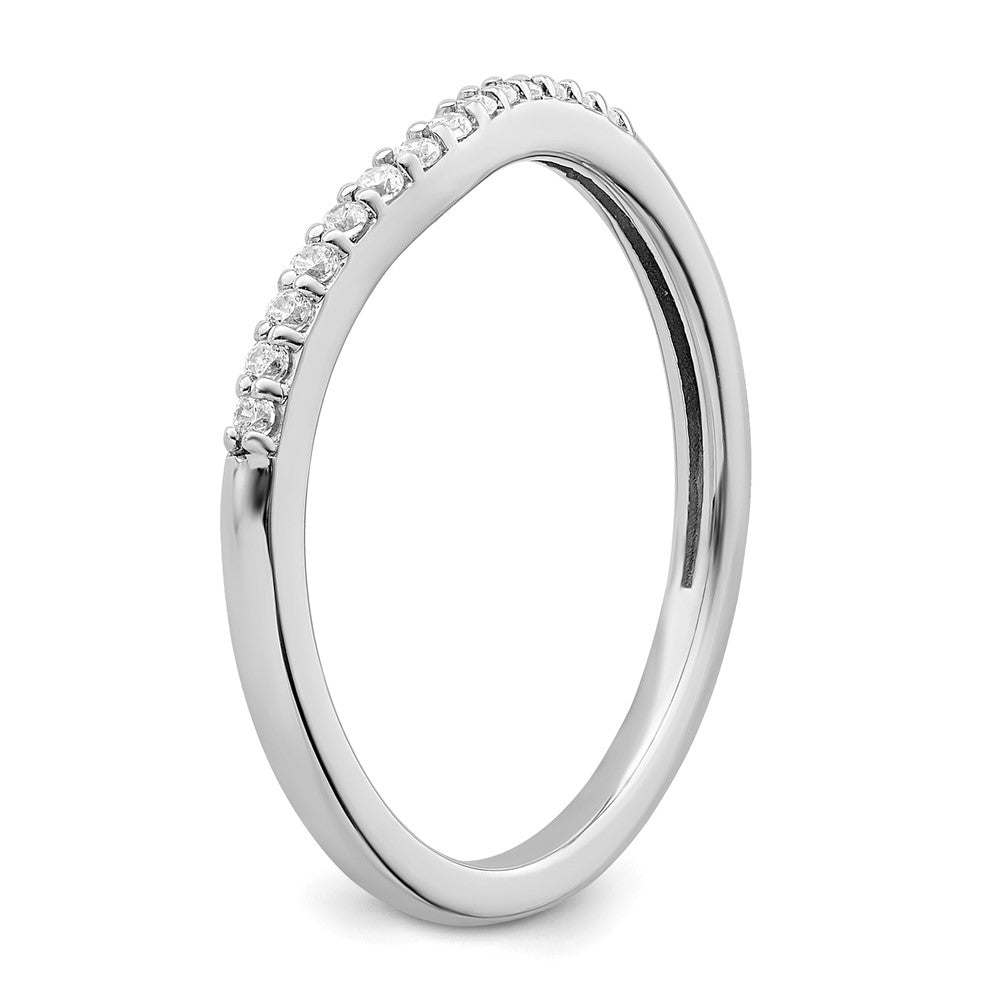 10k White Gold 1/10 Ct. Lab Grown Diamond VS/SI+ G+ Complete Wedding Band