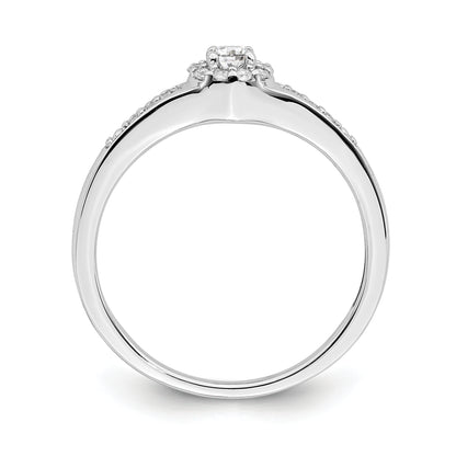 10k White Gold 1/5 Ct. Lab Grown Diamond VS/SI+ G+ Cluster Engagement Ring