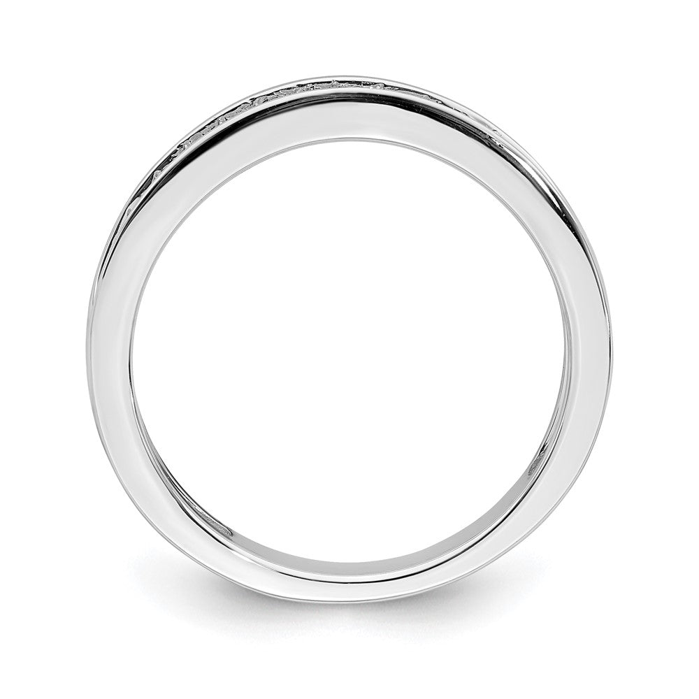 0.16ct. CZ Solid Real 14k White Gold Wedding Band Ring