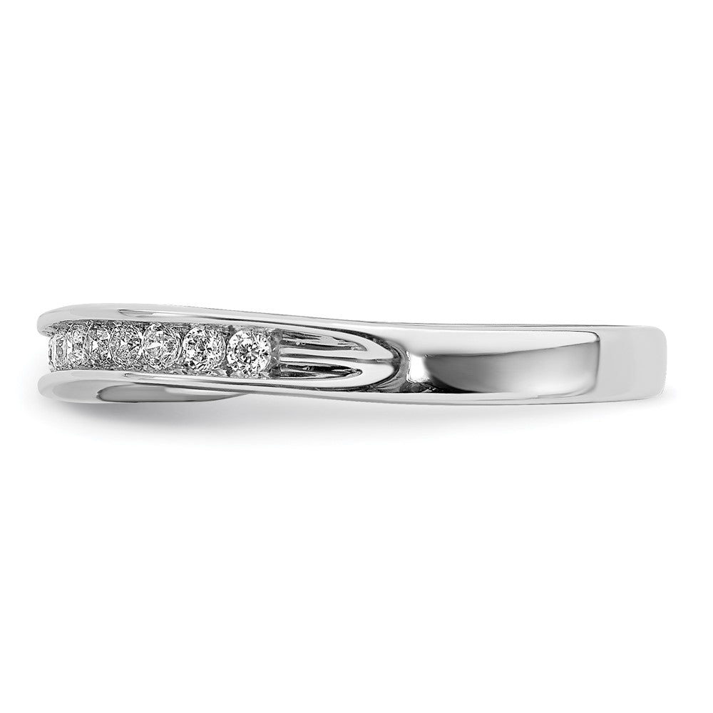 0.16ct. CZ Solid Real 14k White Gold Wedding Band Ring