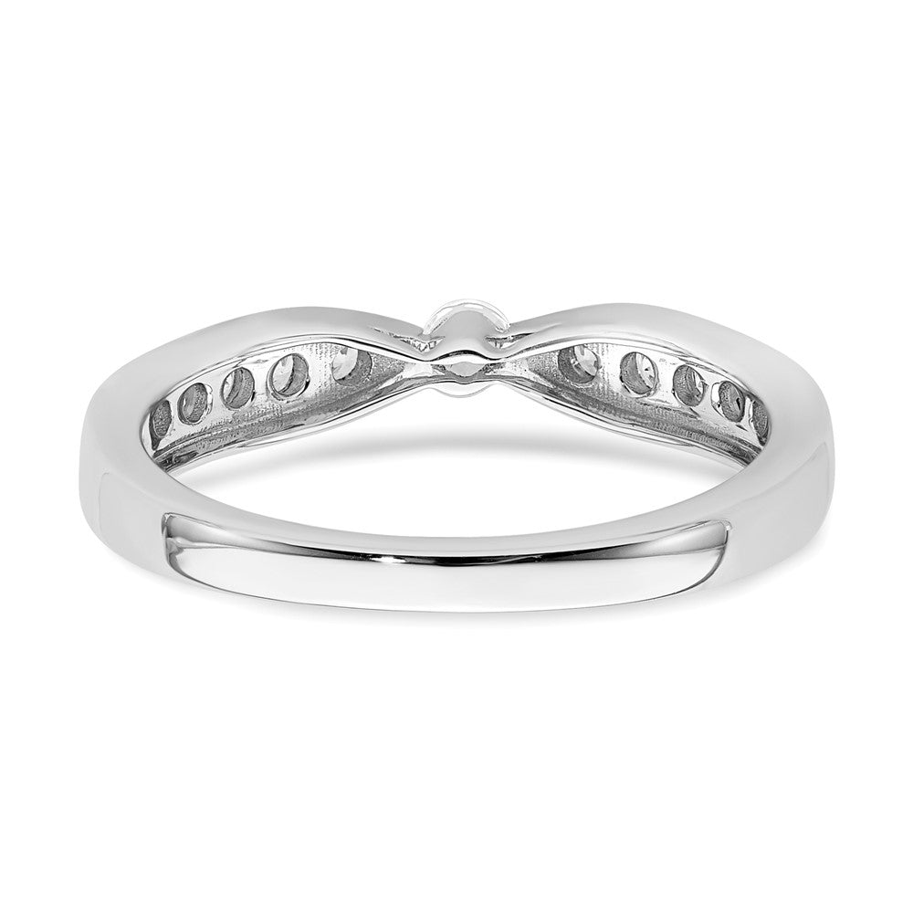 0.35ct. CZ Solid Real 14k White Gold Wedding Band Ring