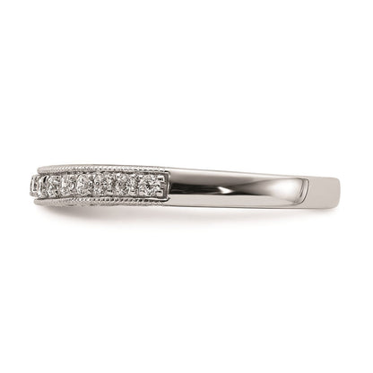 0.22ct. CZ Solid Real 14k White Gold Wedding Band Ring