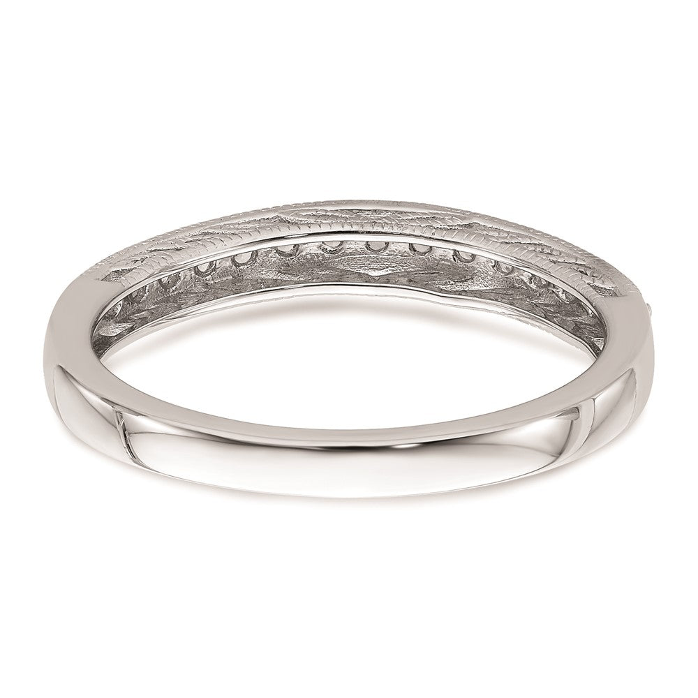 0.22ct. CZ Solid Real 14k White Gold Wedding Band Ring