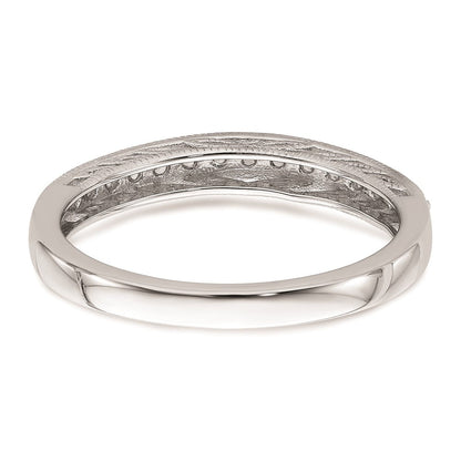 0.22ct. CZ Solid Real 14k White Gold Wedding Band Ring