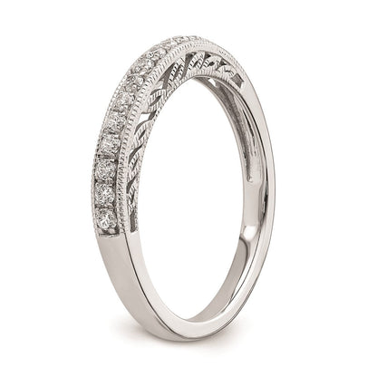0.22ct. CZ Solid Real 14k White Gold Wedding Band Ring