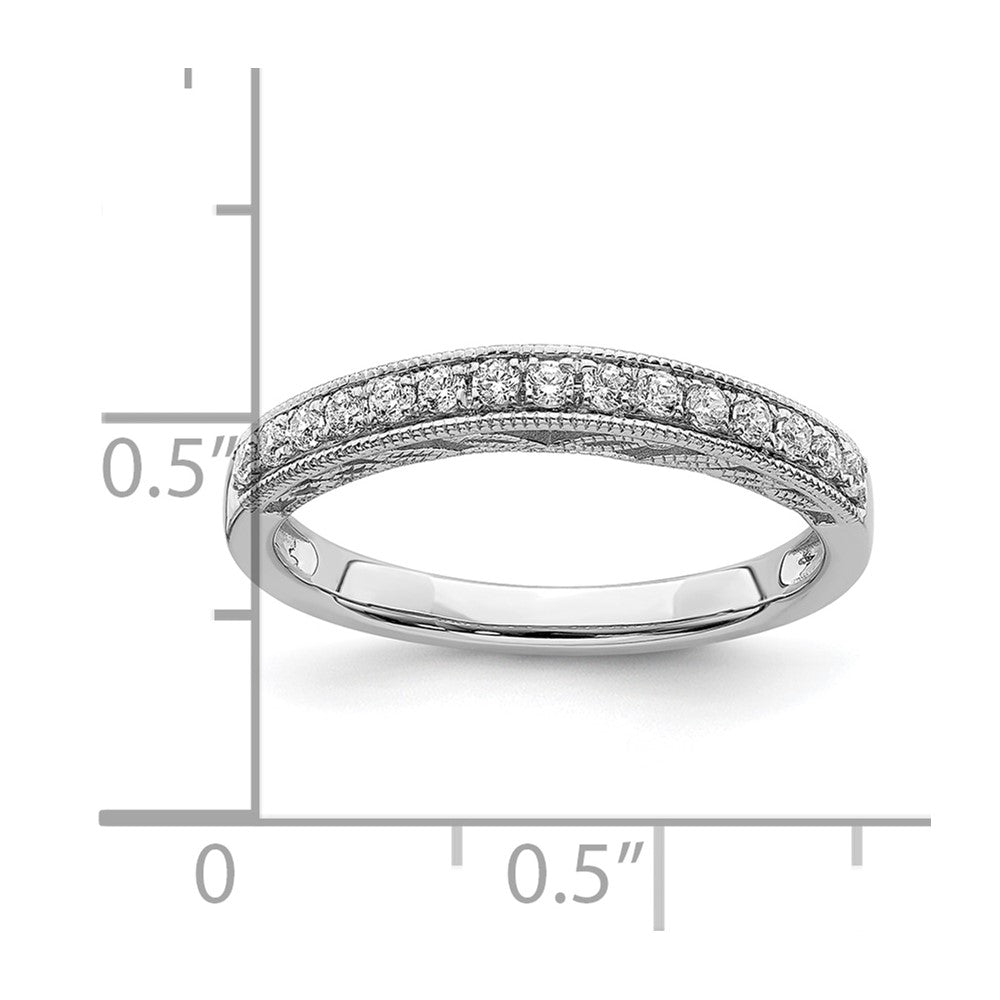0.22ct. CZ Solid Real 14k White Gold Wedding Band Ring
