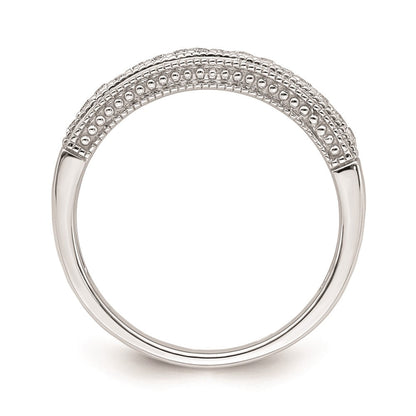 0.20ct. CZ Solid Real 14k White Gold Wedding Band Ring