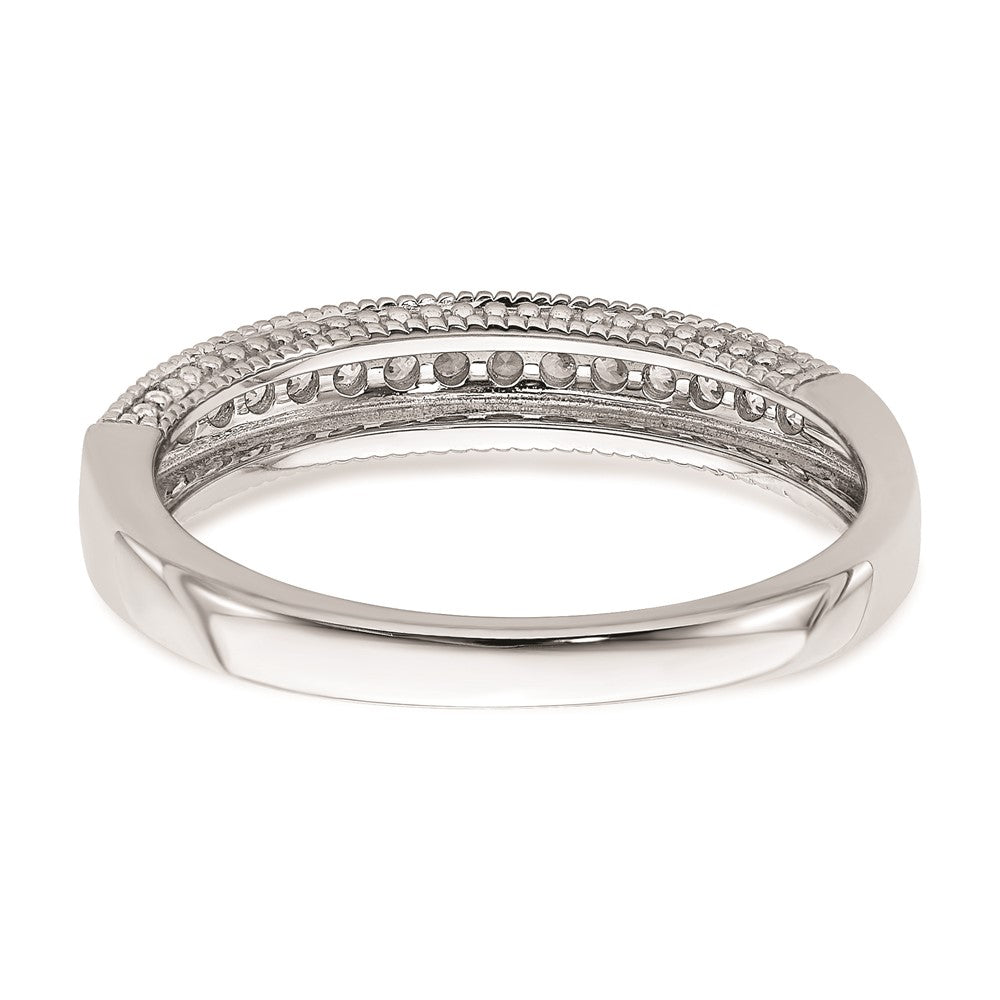 0.20ct. CZ Solid Real 14k White Gold Wedding Band Ring