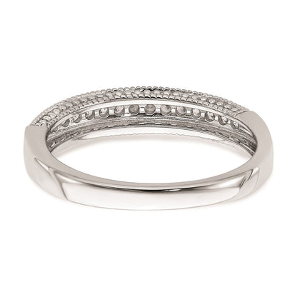 0.20ct. CZ Solid Real 14k White Gold Wedding Band Ring