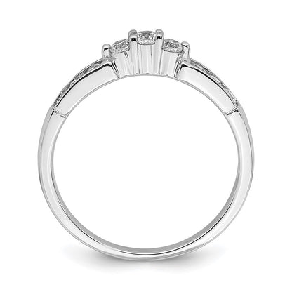 0.28ct. CZ Solid Real 14k White Gold Wedding Band Ring