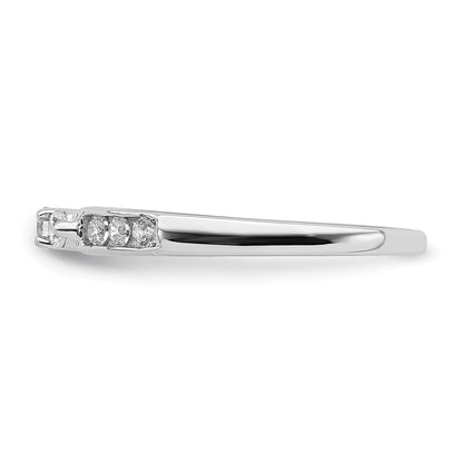 0.28ct. CZ Solid Real 14k White Gold Wedding Band Ring