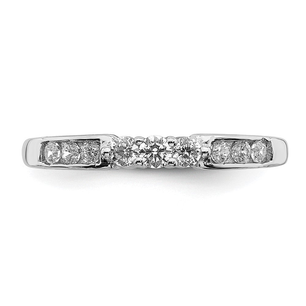 0.28ct. CZ Solid Real 14k White Gold Wedding Band Ring