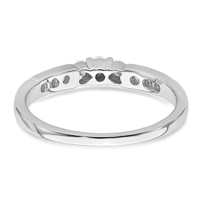 0.28ct. CZ Solid Real 14k White Gold Wedding Band Ring