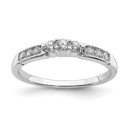 0.28ct. CZ Solid Real 14k White Gold Wedding Band Ring
