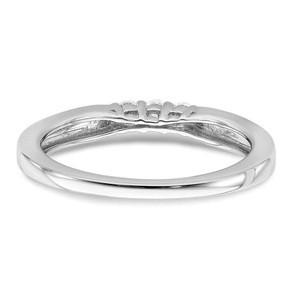 0.18ct. CZ Solid Real 14k White Gold Wedding Band Ring