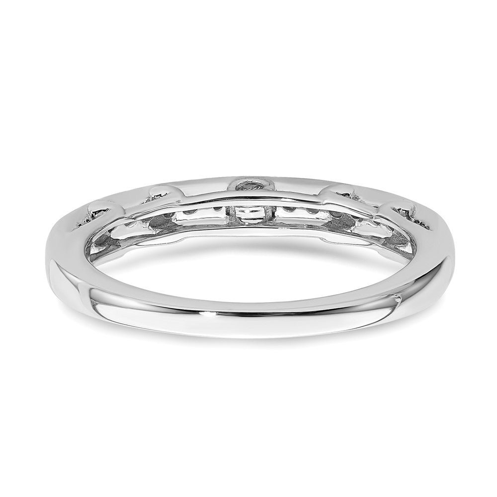 0.17ct. CZ Solid Real 14k White Gold Wedding Band Ring