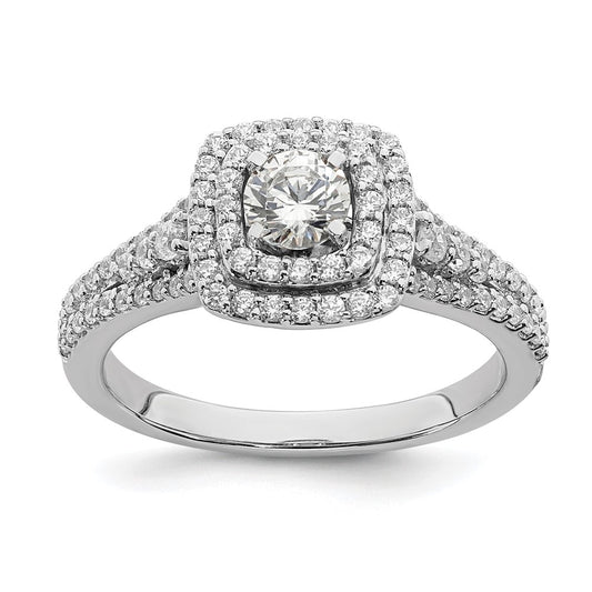 0.33ct. CZ Solid Real 14k White Gold Engagement Ring