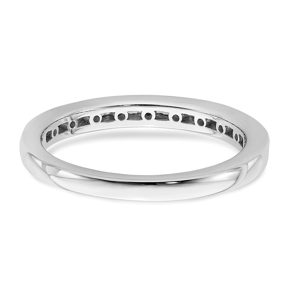0.21ct. CZ Solid Real 14k White Gold Wedding Band Ring