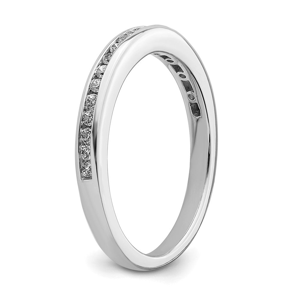 0.21ct. CZ Solid Real 14k White Gold Wedding Band Ring