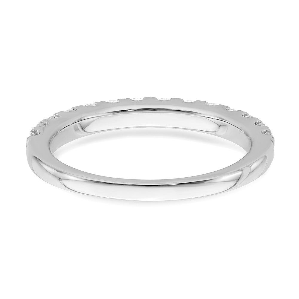 0.50ct. CZ Solid Real 14k White Gold Wedding Band Ring