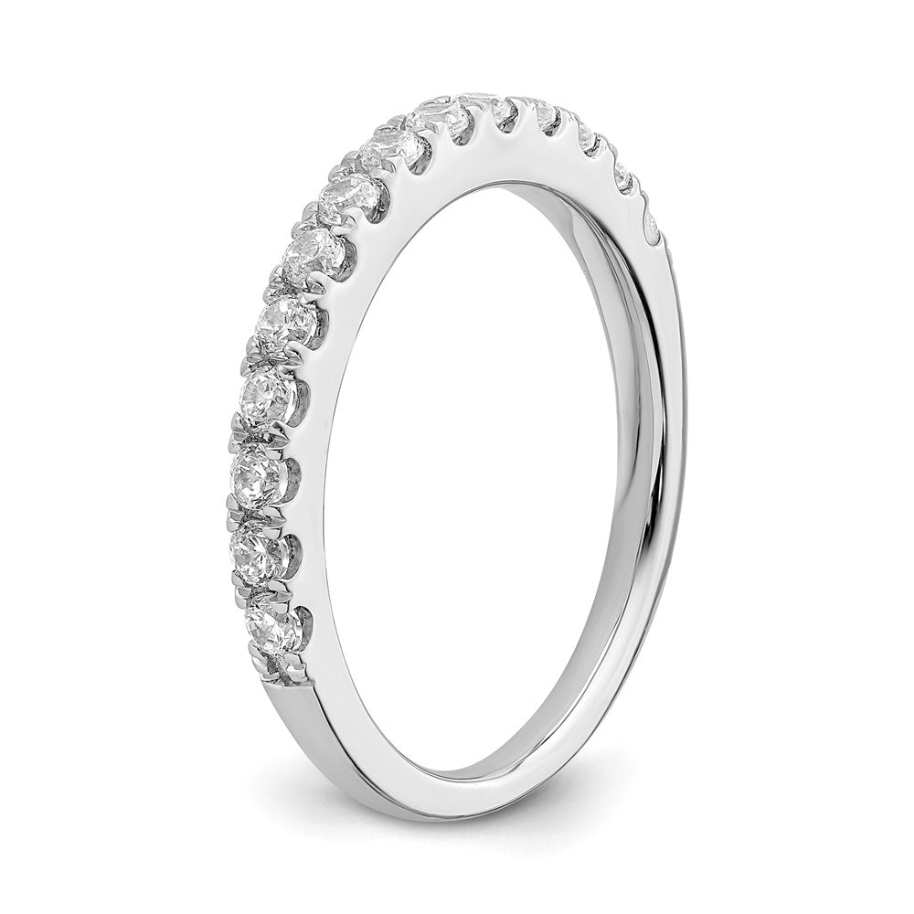 0.50ct. CZ Solid Real 14k White Gold Wedding Band Ring