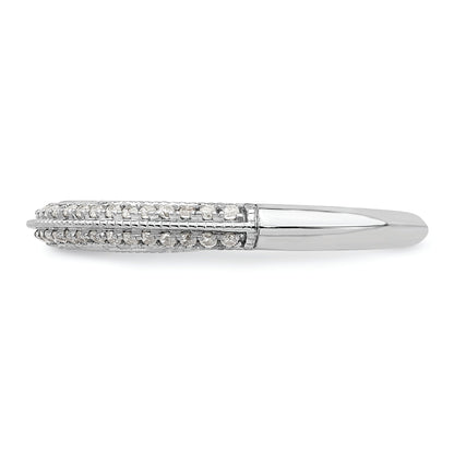 14K White Gold 1/5 Carat Diamond Complete Wedding Band